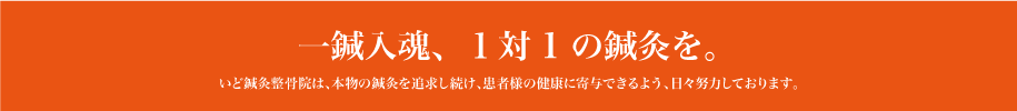 「施す」ではなく「治す」鍼灸を。
